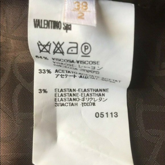 VALENTINO PANTS SUIT DECORATIVE POCKETS BROWN  2 - Picture 7 of 7